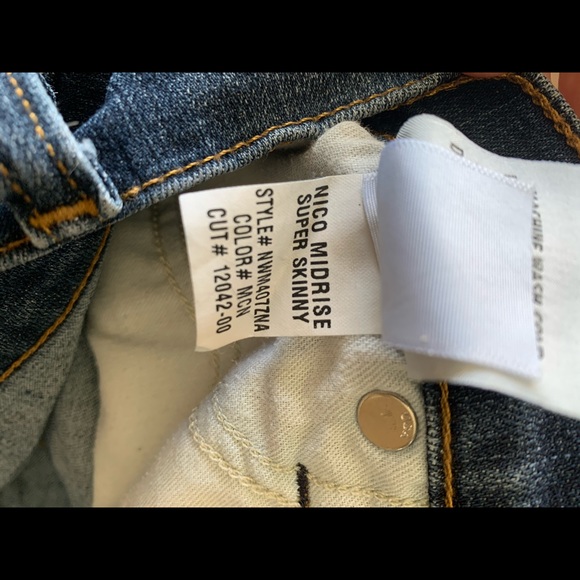 Hudson Nico Mid-rise Super Skinny Blue Jeans - 26 - Picture 8 of 9